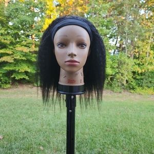 Human hair Kinky Headband Wig